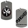 Punisher Crossed Guns Dog Tag Necklace
